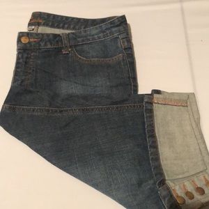 Cache  size 12 blue Bermuda denim shorts cuffed With Stretch